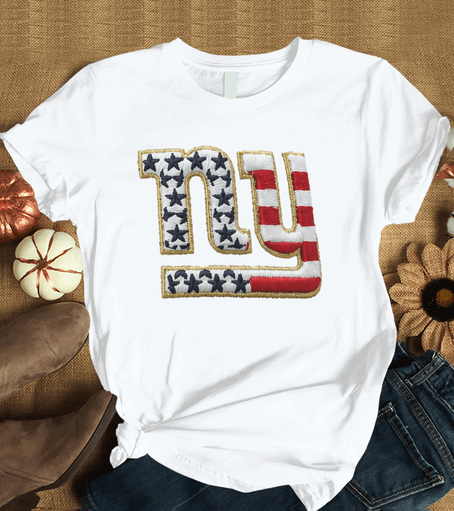 America 250 NY Giants Stars Stripes Hat T-Shirt