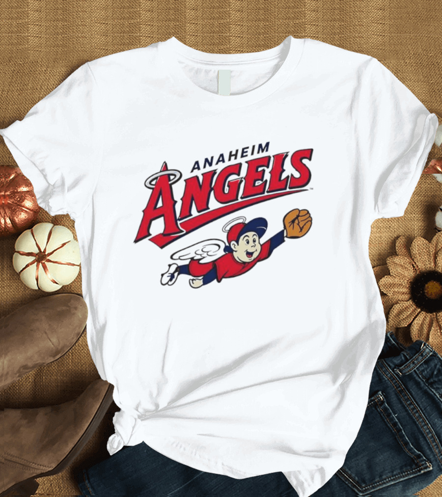 Anaheim Angels Vintage Baseball Flying T-Shirt