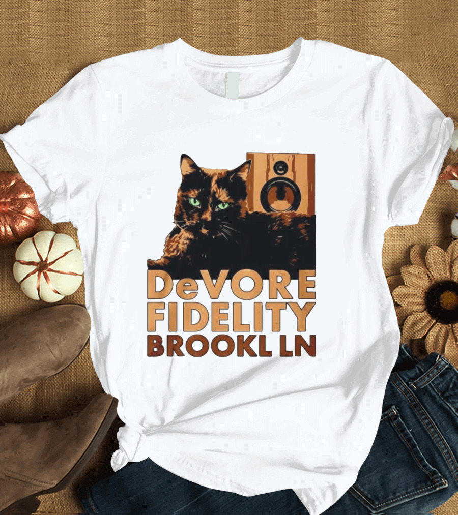 DeVore Fidelity Brooklyn Cat Speaker T-Shirt