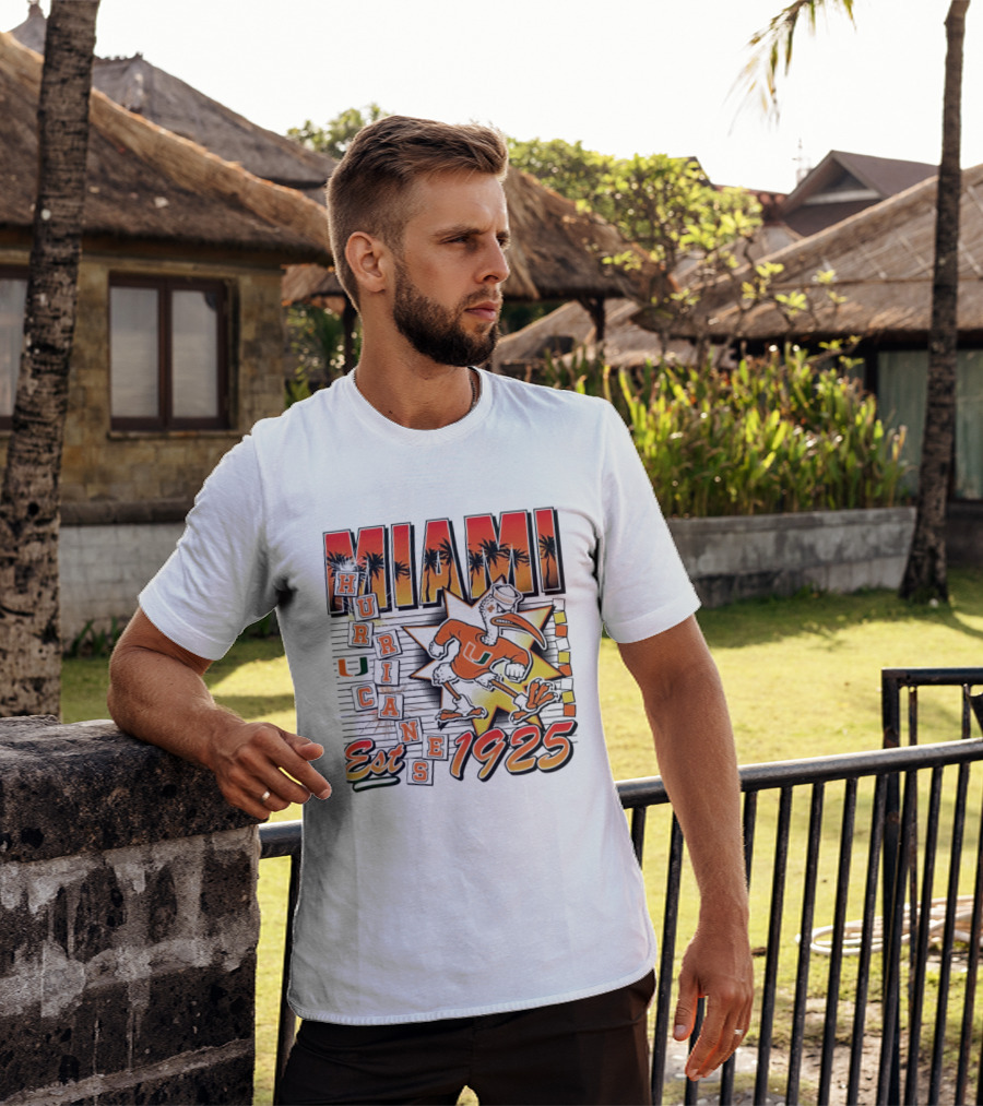 Miami Hurricanes Est 1925 Vintage Burst U Logo Ducks T-Shirt