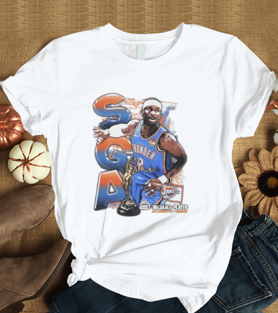 Shai Gilgeous Alexander SGA Oklahoma City Thunder Most Valuable Player T-Shirt