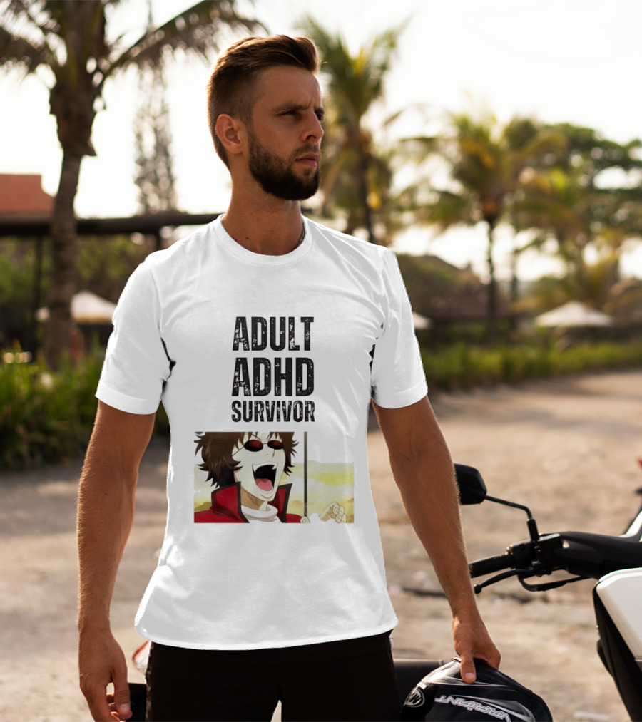 Sakamoto Tatsuma Anime Character Adult ADHD Survivor T-Shirt