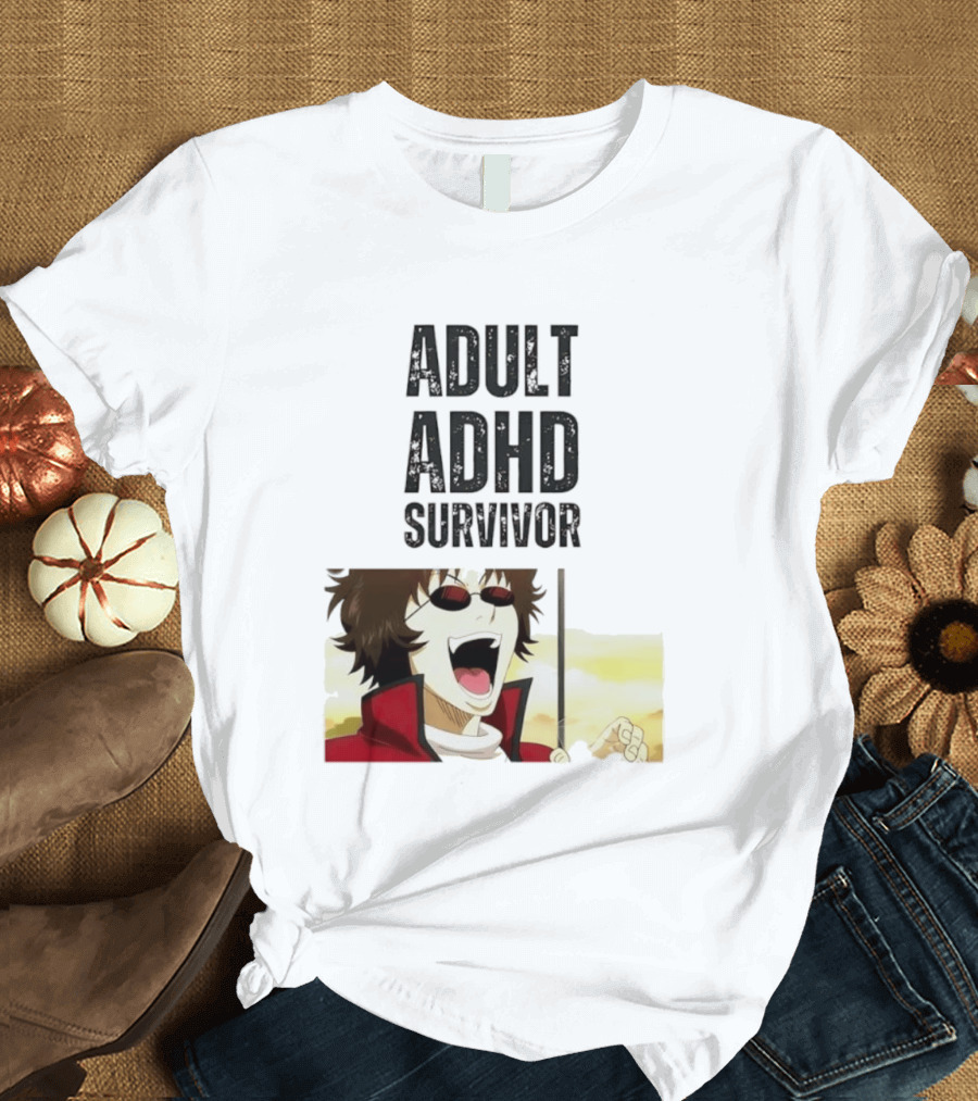 Sakamoto Tatsuma Anime Character Adult ADHD Survivor T-Shirt