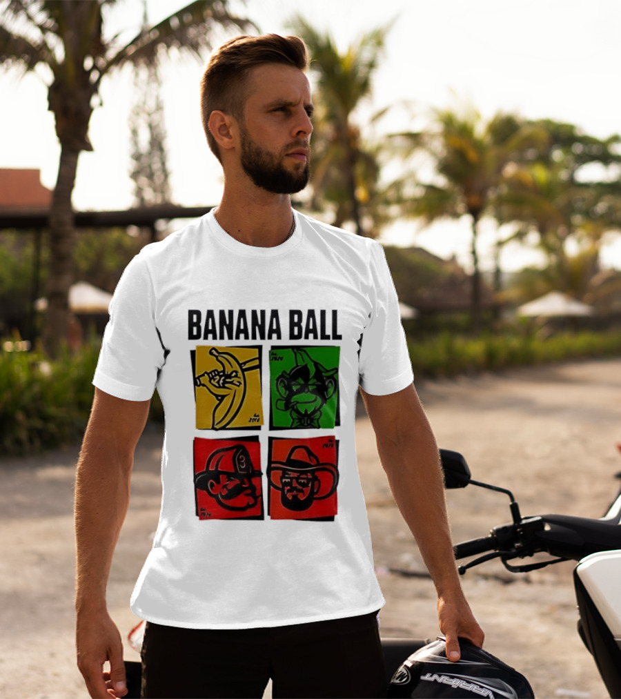 Savannah Bananas Baseball Banana Ball Colorful Character Blocks T-Shirt