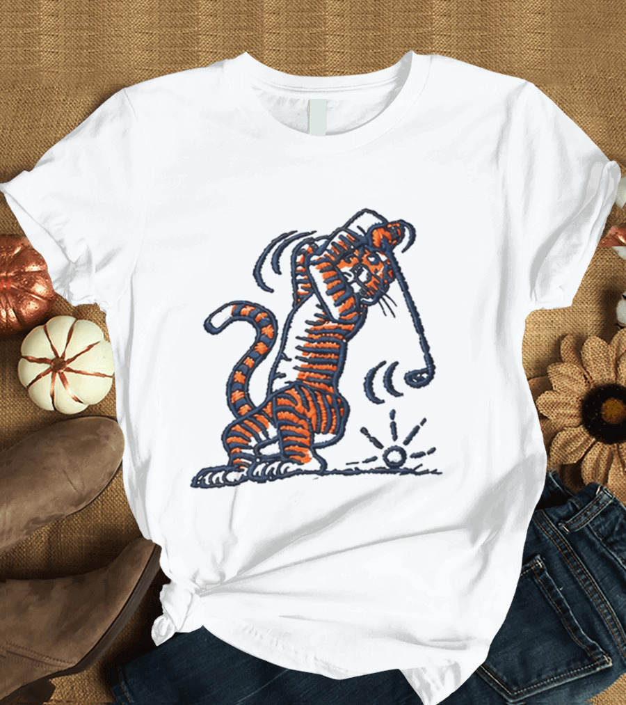 Auburn Swinging Tiger Embroidery Golf Hat Auburn University T-Shirt