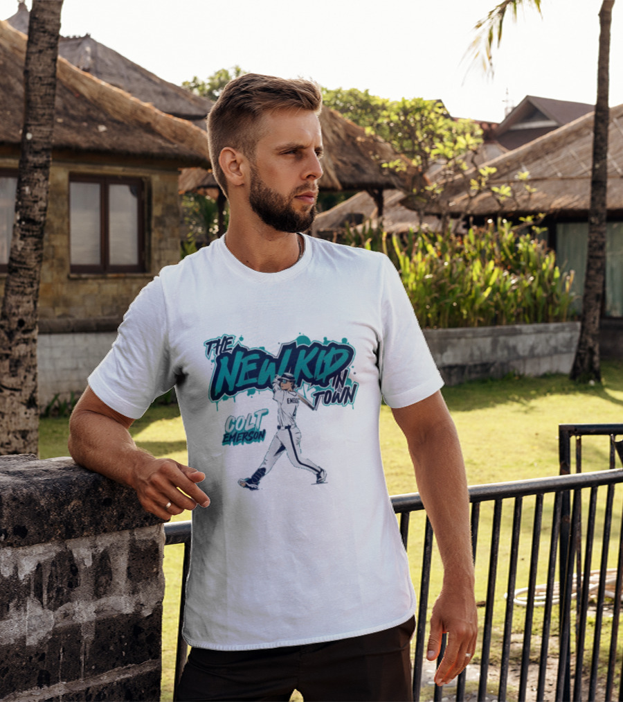 Seattle Mariners Colt Emerson The New Kid In Town MLB Baseball T-Shirt