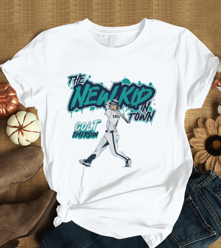 Seattle Mariners Colt Emerson The New Kid In Town MLB Baseball T-Shirt