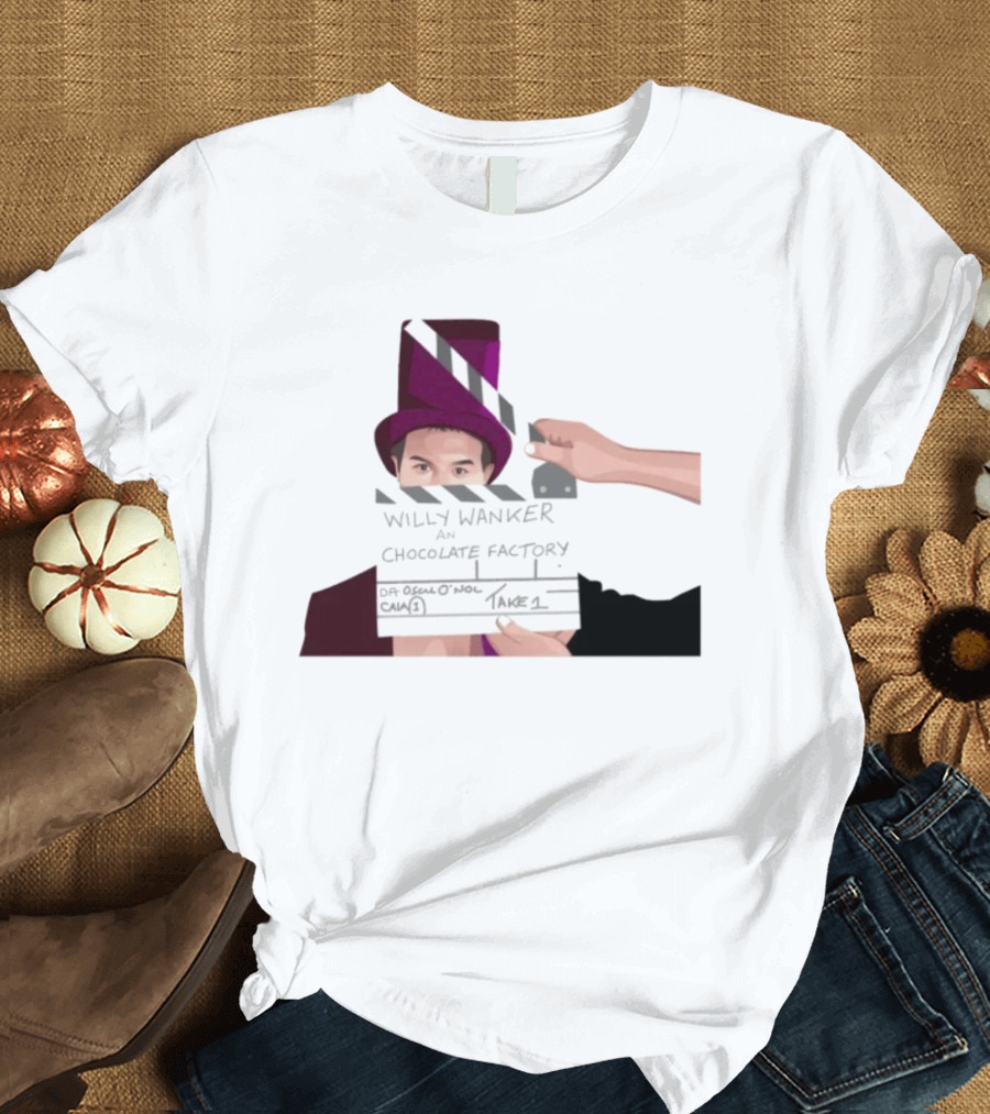 Max And Paddy Willy Wanker Chocolate Factory Movie Scene Take 1 T-Shirt