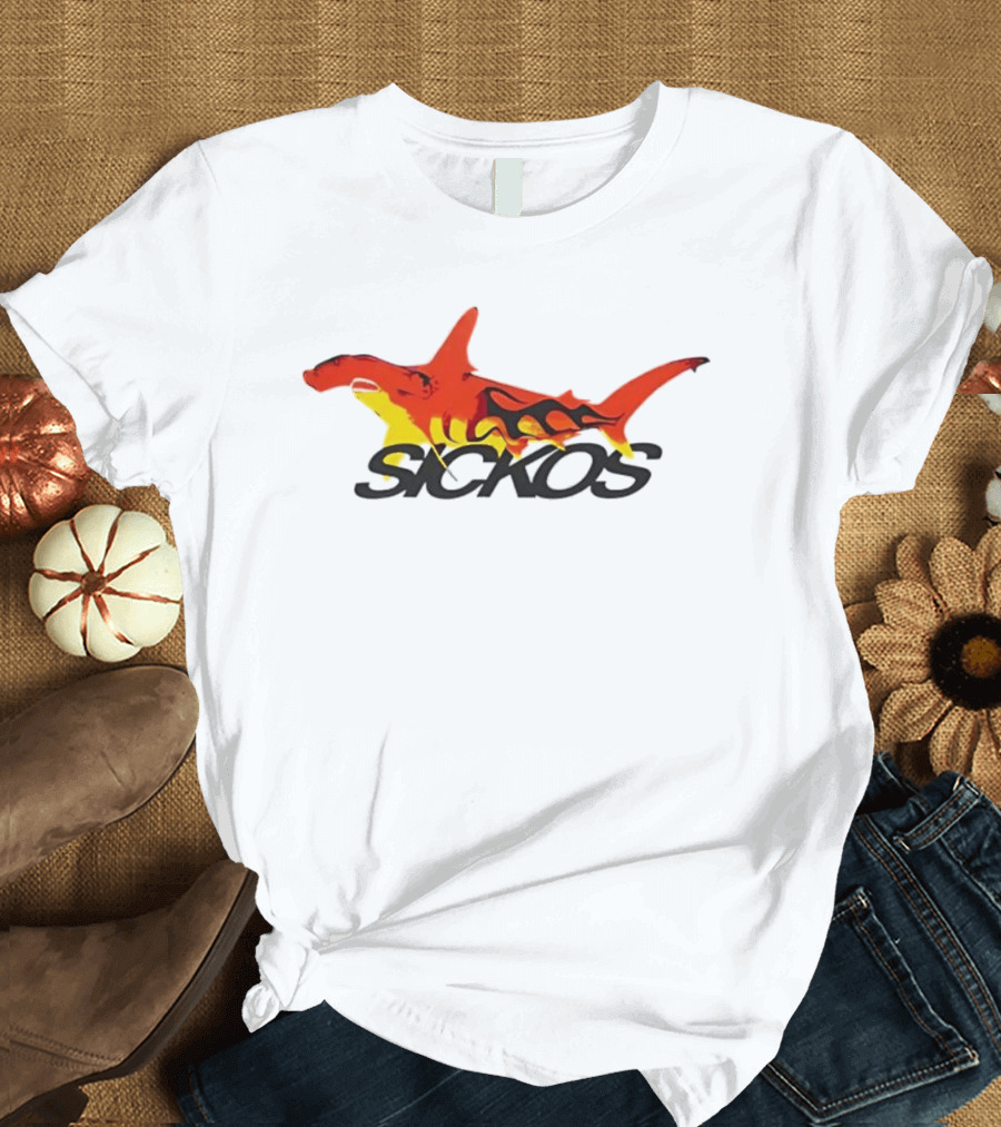 Sickos Hammerhead Shark Est 2021 Hood River OR Cotton Ocean Predator T-Shirt