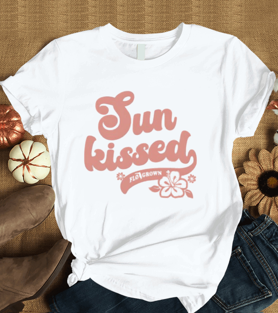 Sun Kissed Flo Grown Florida Hibiscus Flower Beach Summer T-Shirt