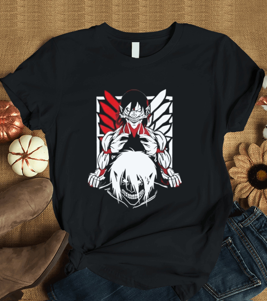 Attack On Titan Eren Yeager Female Titan Wings Of Freedom Fight For Humanity 2026 Collector's Edition T-Shirt