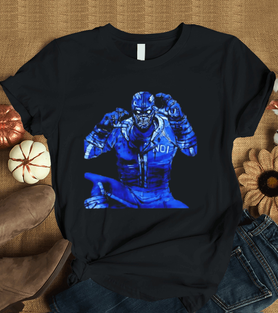 Cyberpunk Demon NDI Blue Warrior T-Shirt