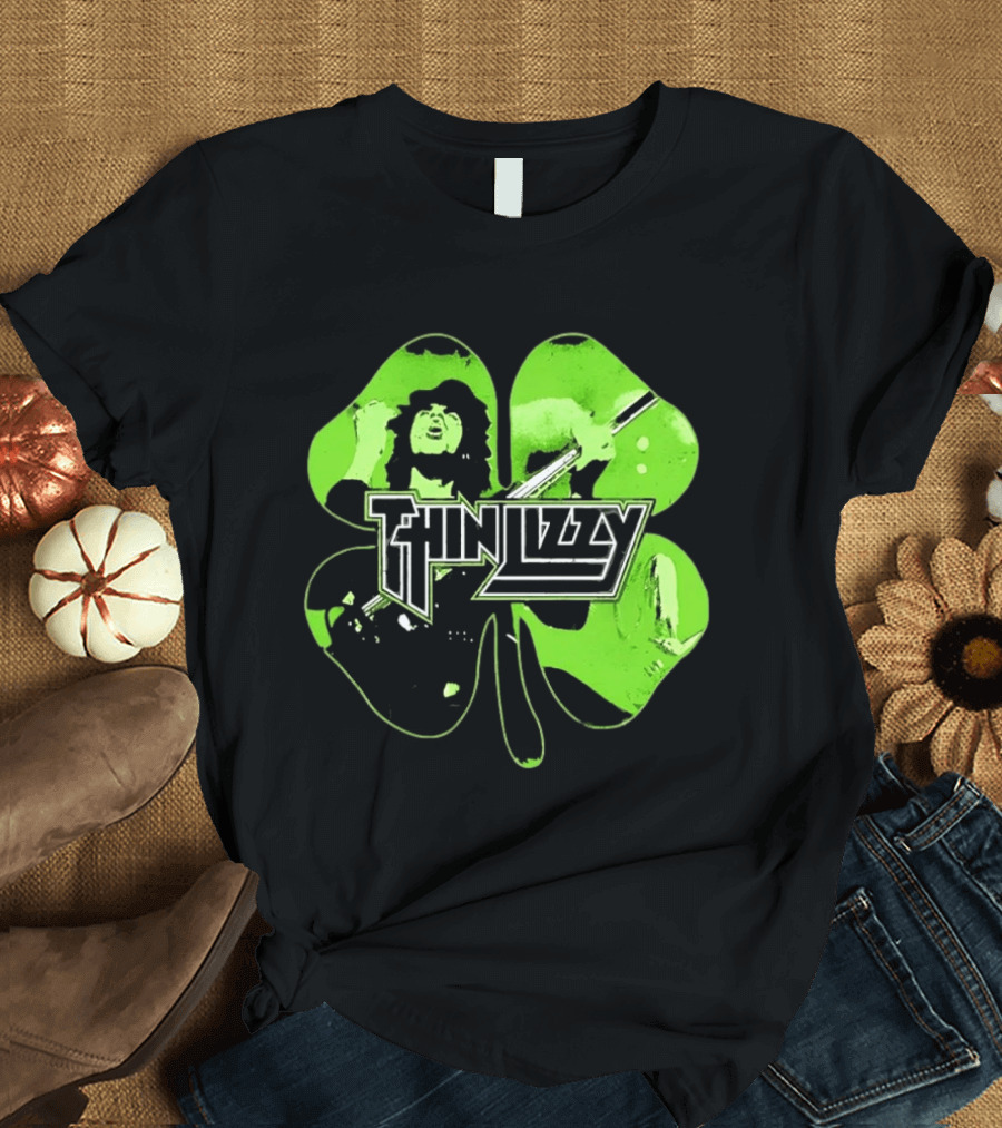 Thin Lizzy Irish Rock Band Green Clover St. Patrick's Day 2026 T-Shirt