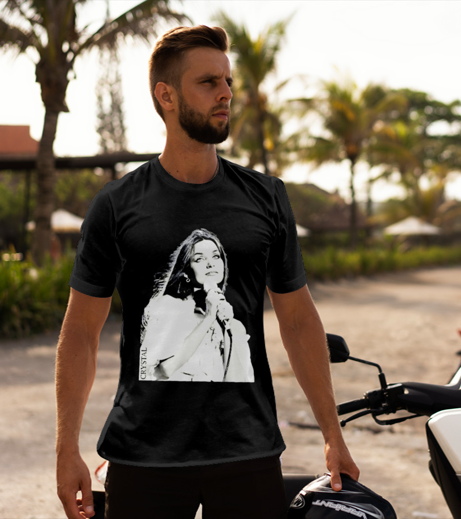 Mick Foley AEW Crystal Gayle Microphone Iconic Singer T-Shirt