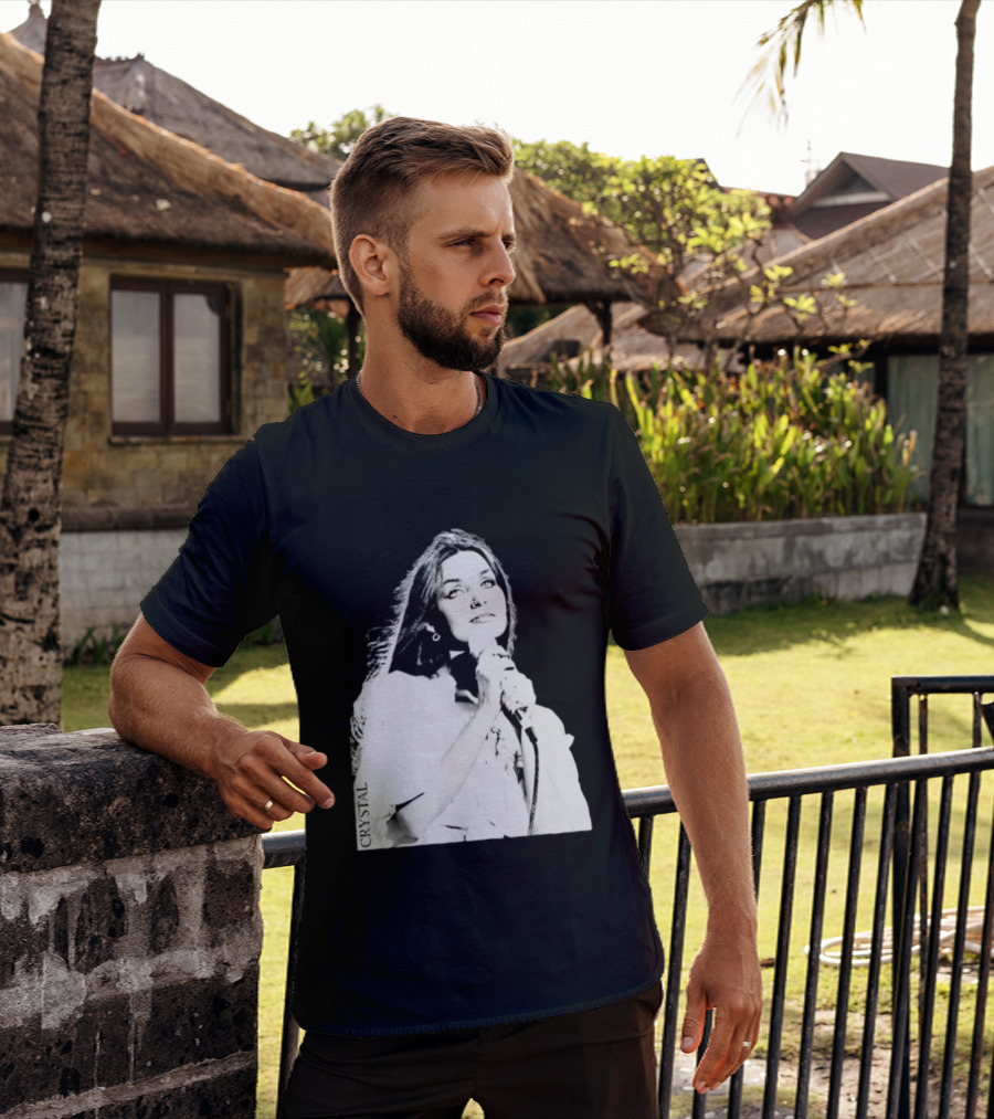Mick Foley AEW Crystal Gayle Microphone Iconic Singer T-Shirt