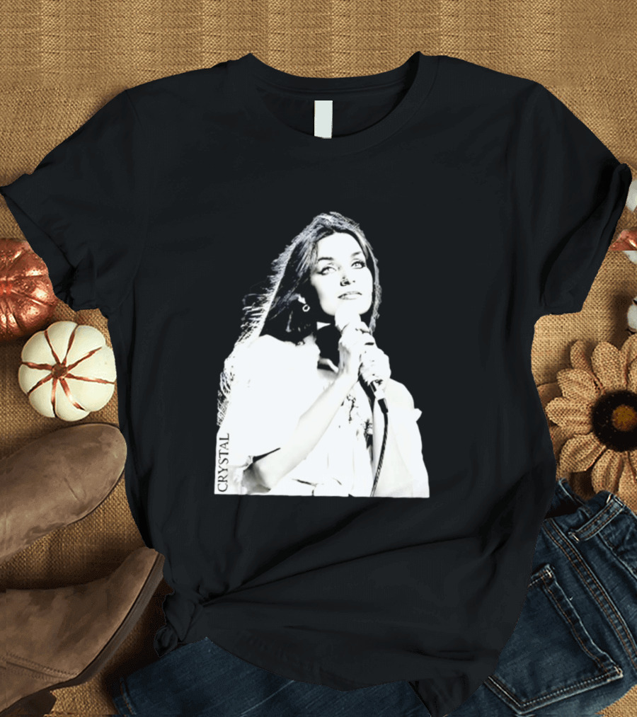 Mick Foley AEW Crystal Gayle Microphone Iconic Singer T-Shirt