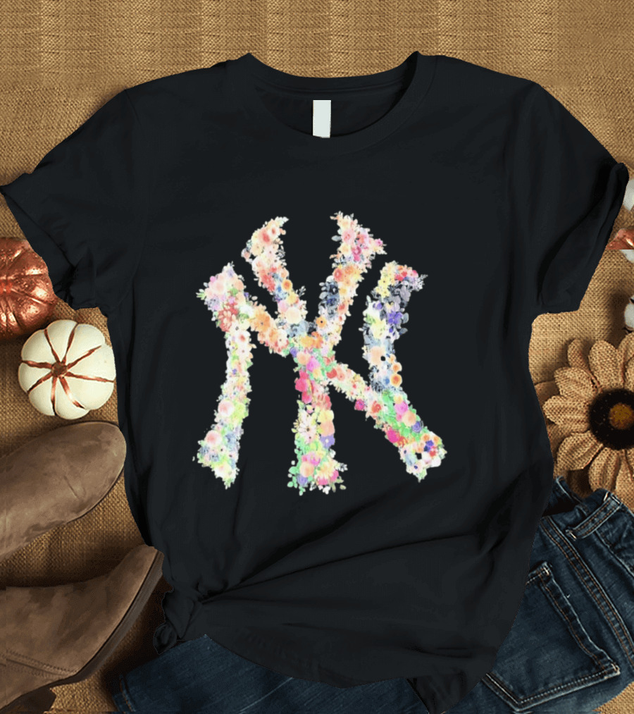 New York Yankees NY Floral Pattern Blossoms T-Shirt