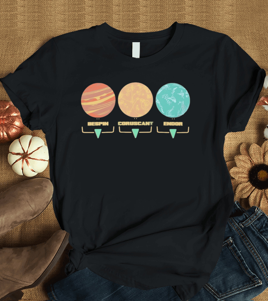 Bespin Coruscant Endor Star Wars Planet T-Shirt