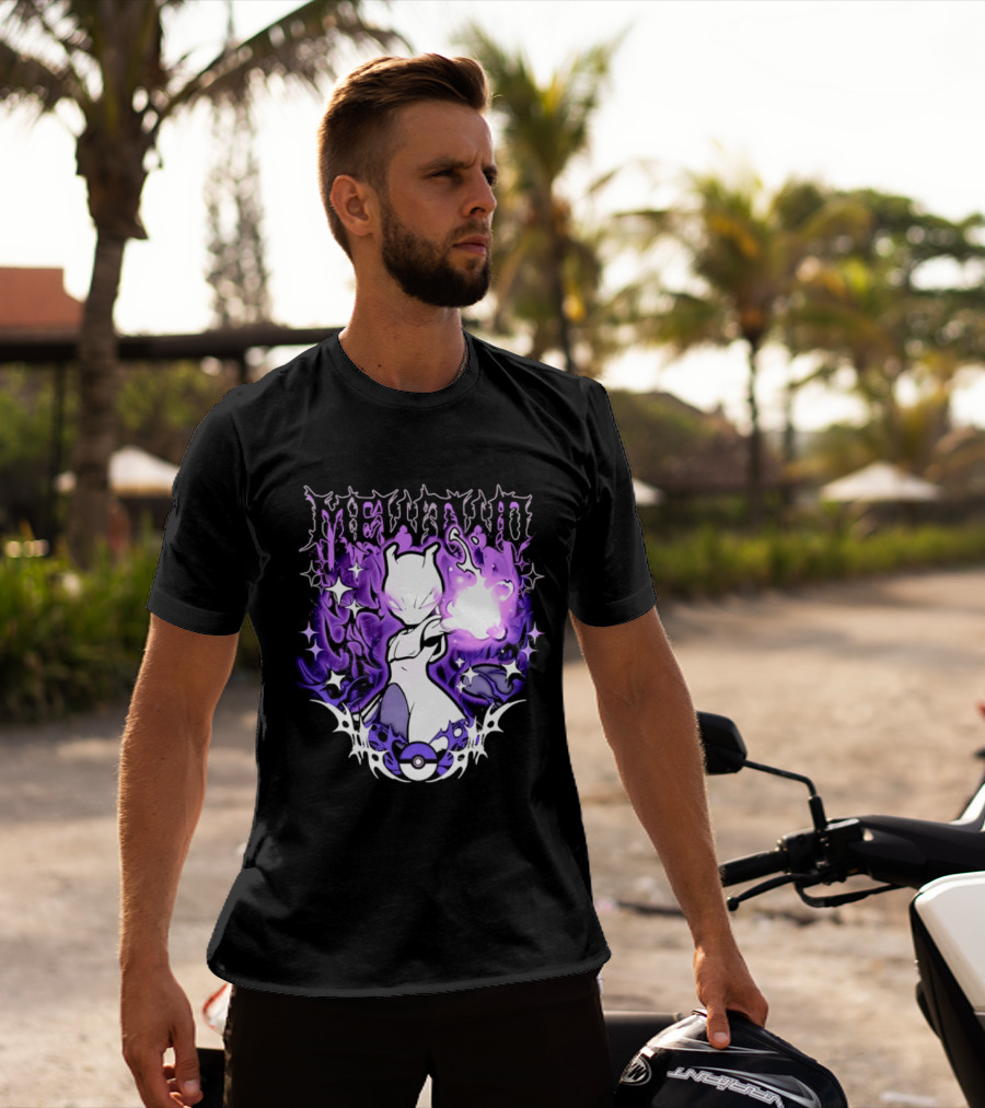Gothic Mewtwo Psychic Legendary Pokemon T-Shirt