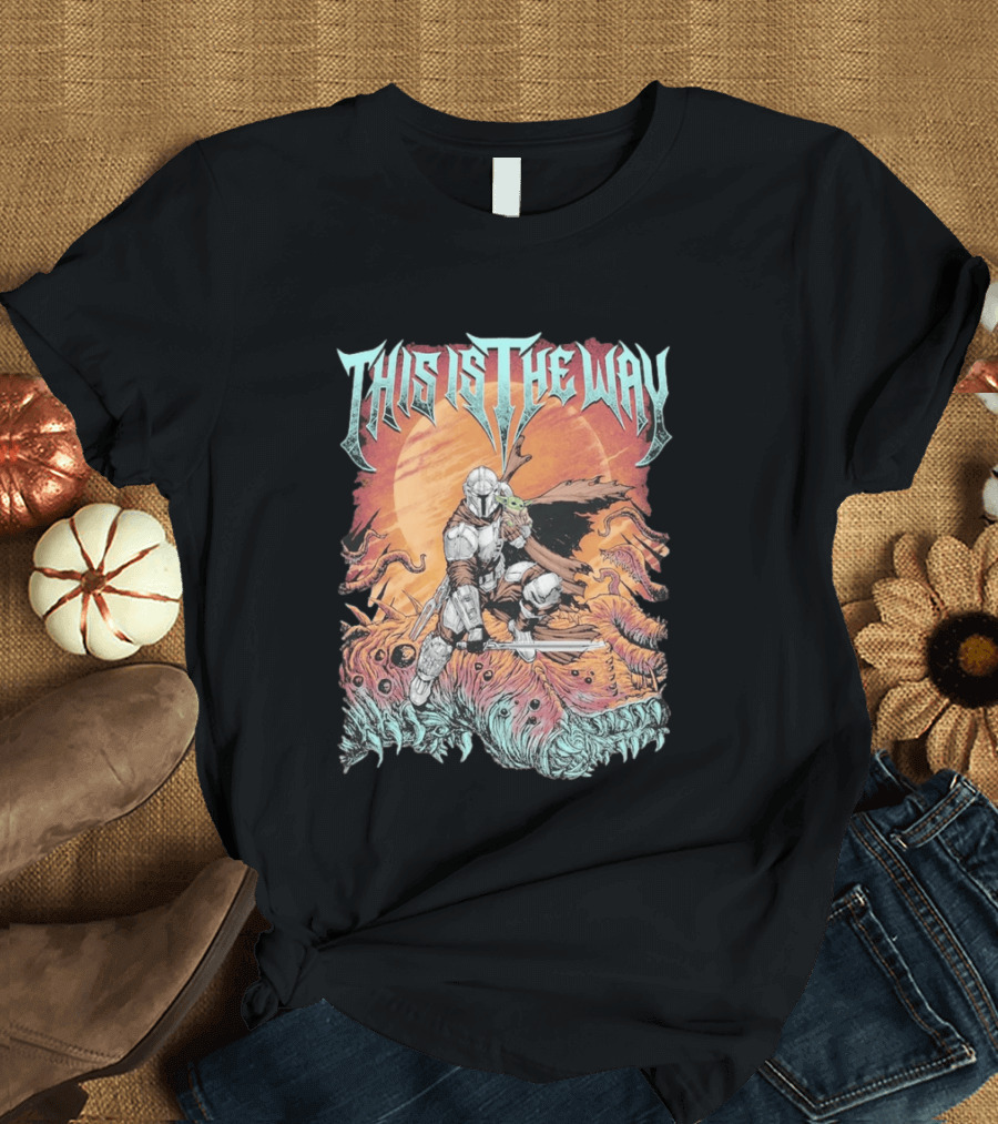 This Is The Way Mandalorian Starry Warrior Quest T-Shirt