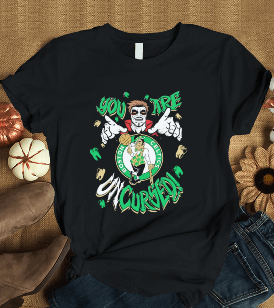 WWE Danhausen X Boston Celtics You Are Uncursed Vampire Horror T-Shirt