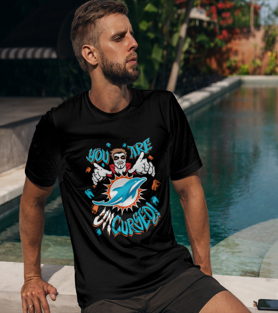 WWE Danhausen Miami Dolphins Collaboration You Are Uncursed T-Shirt