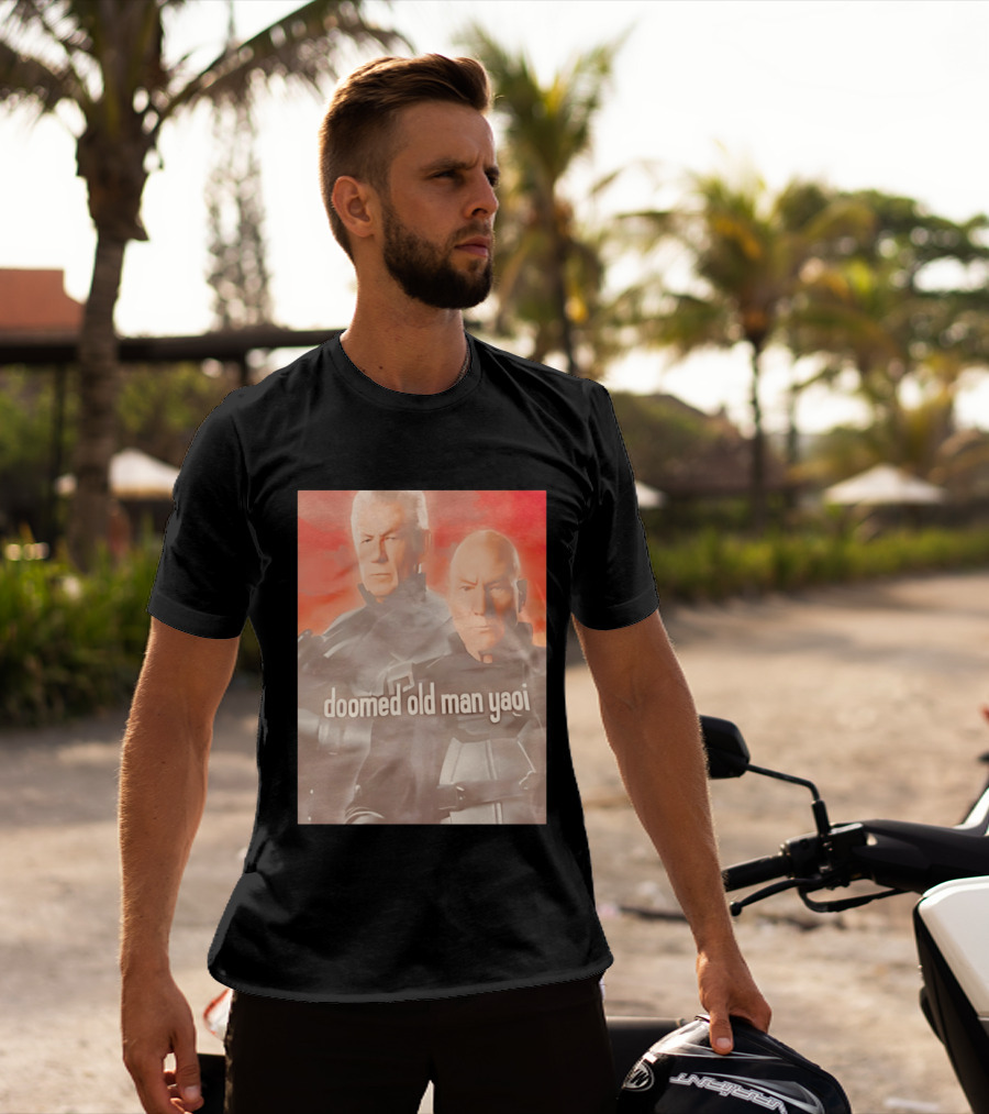 Ian McKellen Magneto Charles Xavier Doomed Old Man Yaoi X Men Movie T-Shirt