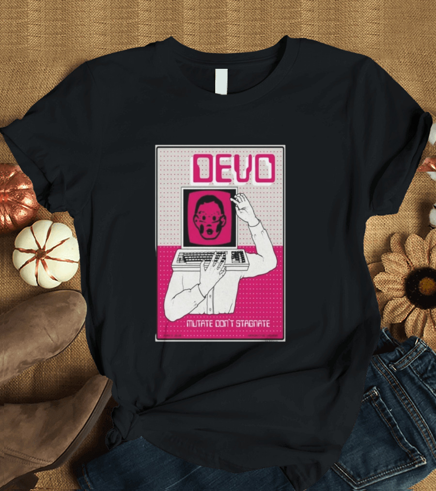 June 03 2026 Devo Concert Akron Civic Theatre Mutate Don't Stagnate T-Shirt