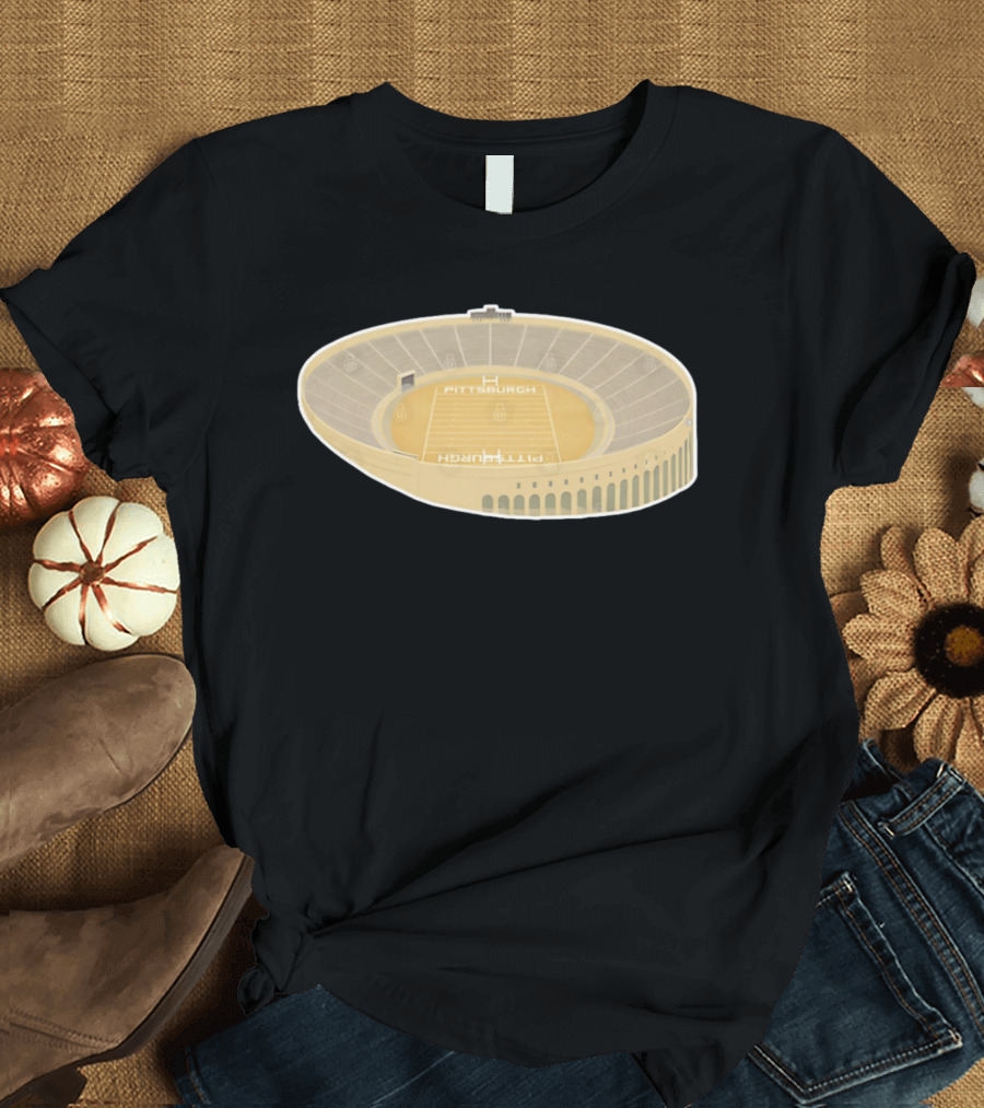 Pittsburgh Historic Football Stadium Architectural T-Shirt
