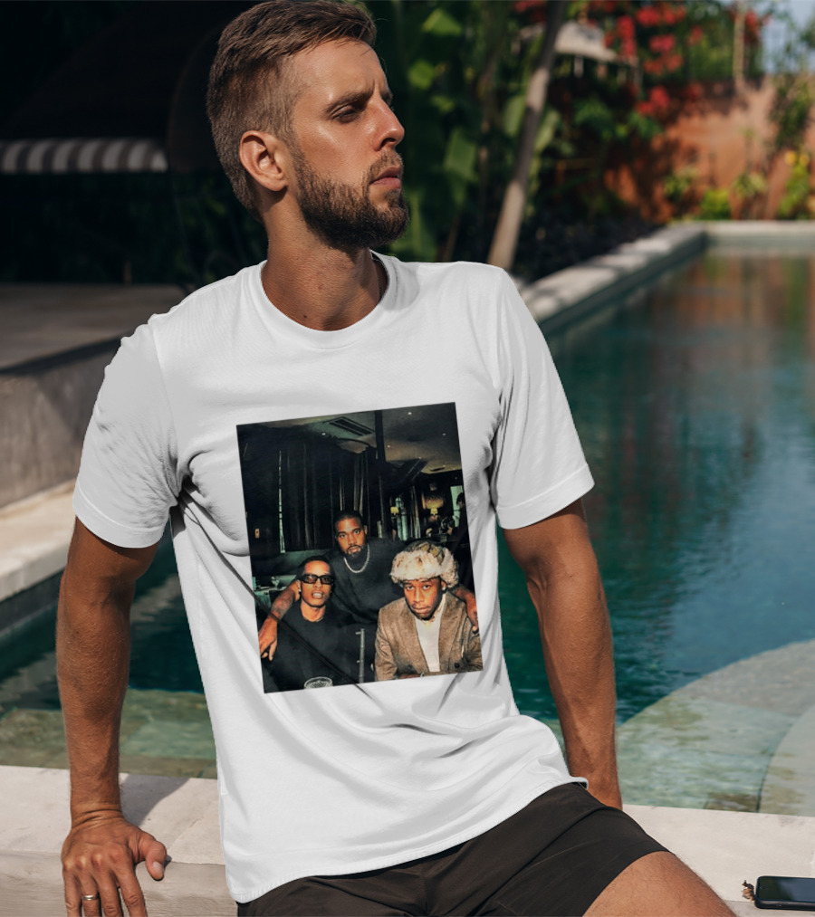 Kanye West Tyler The Creator A$AP Rocky Iconic Photo Collaboration T-Shirt