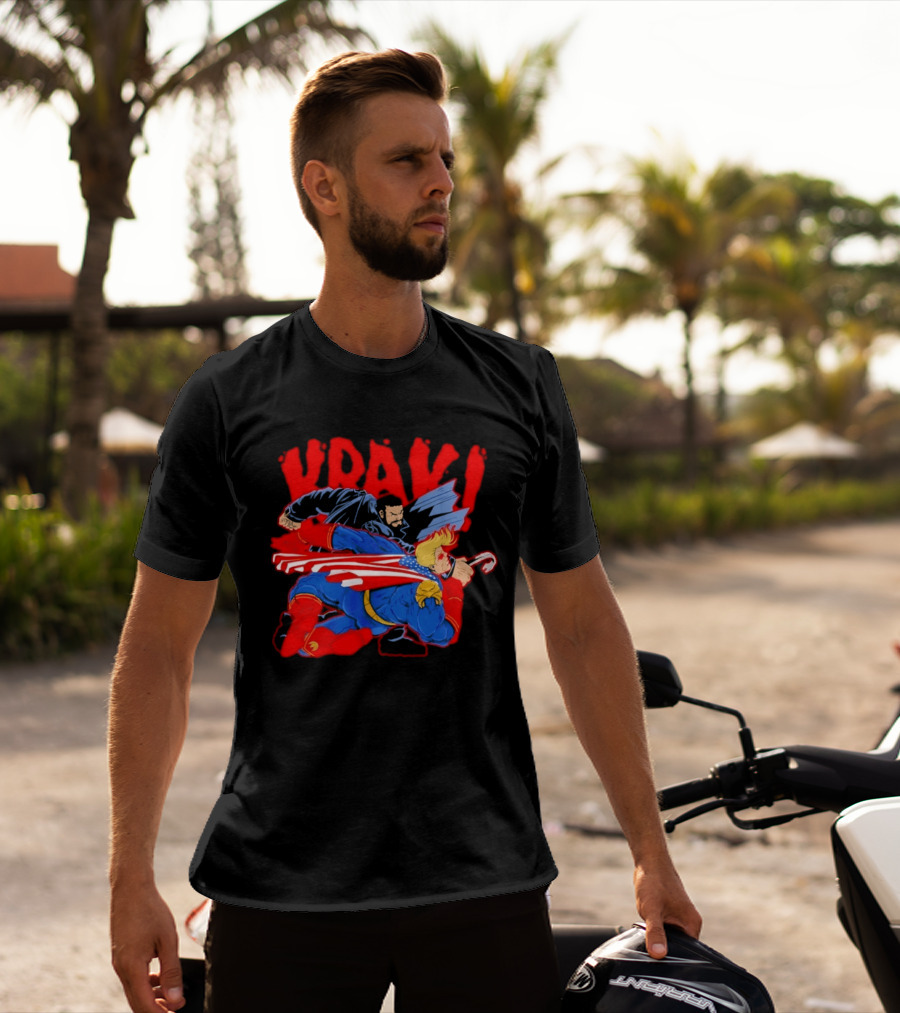 Billy Butcher Punching Homelander VRAK Comic Style Showdown T-Shirt