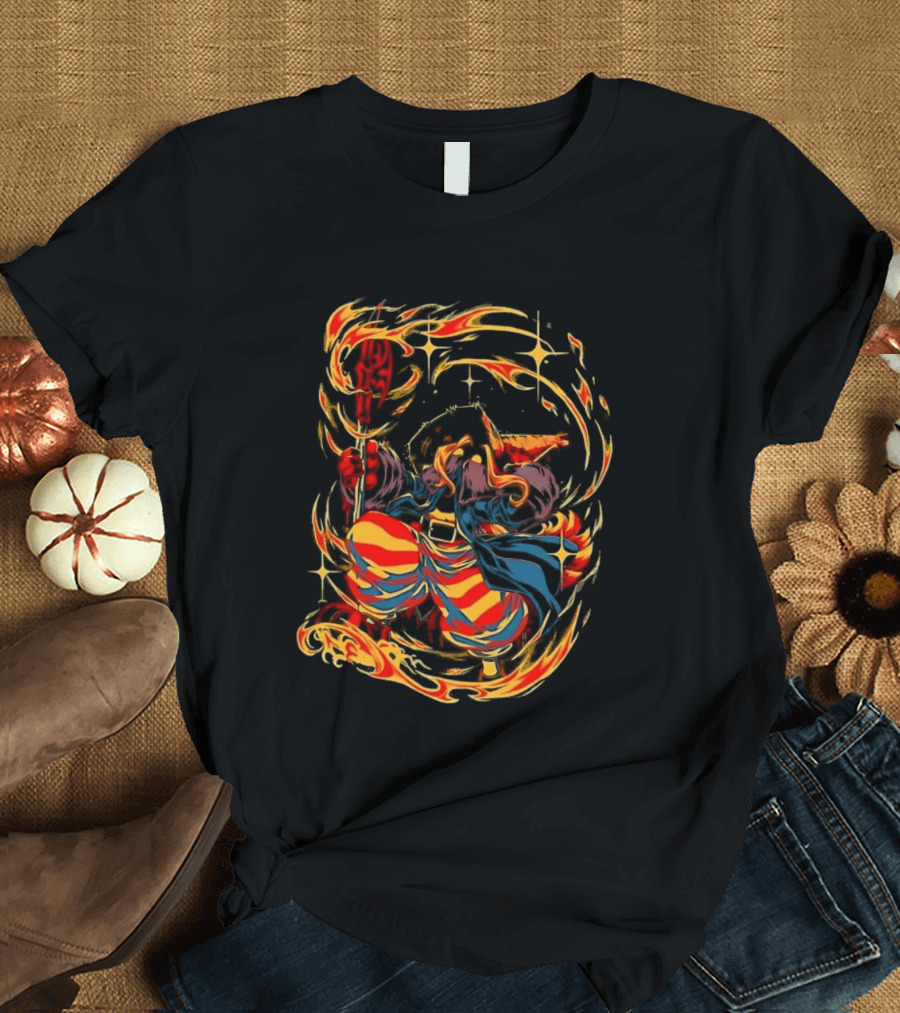 Black Mage Final Fantasy Tactics Fire Magic Power Blast T-Shirt