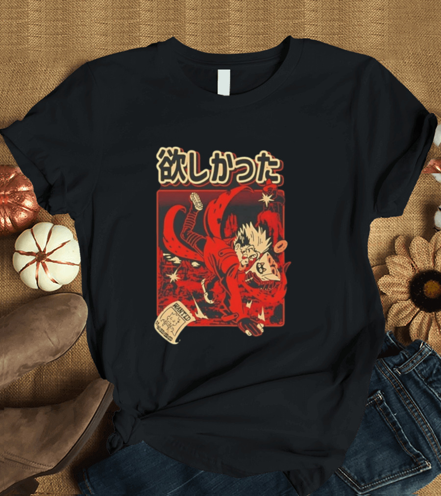 Vash The Stampede Wanted Love Peace Donuts T-Shirt