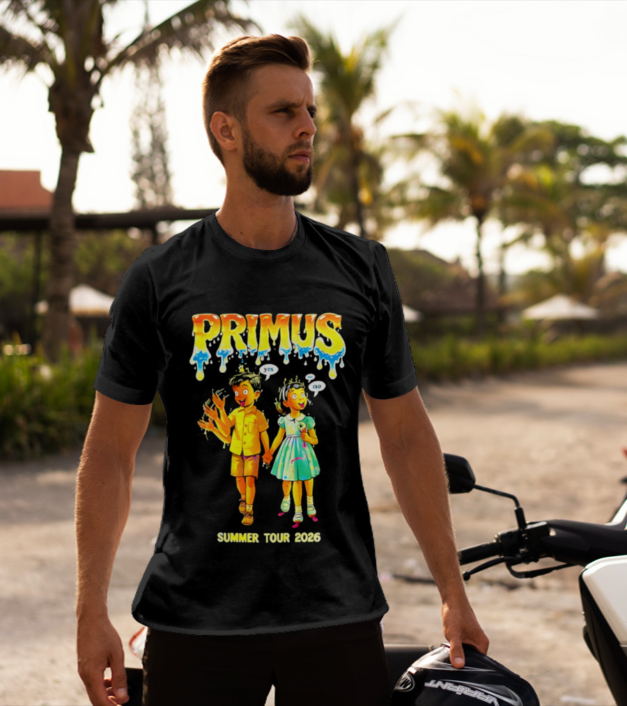 Primus Summer Tour 2026 Cartoon Style Melting Drip T-Shirt