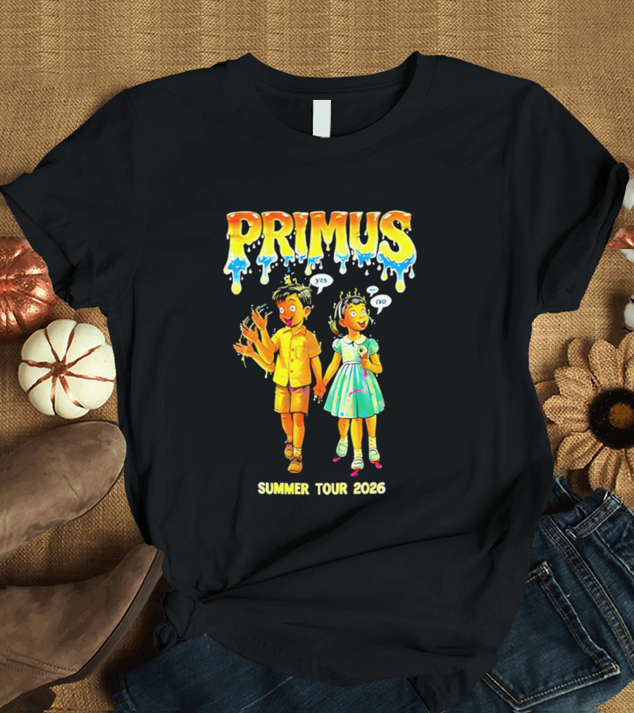 Primus Summer Tour 2026 Cartoon Style Melting Drip T-Shirt