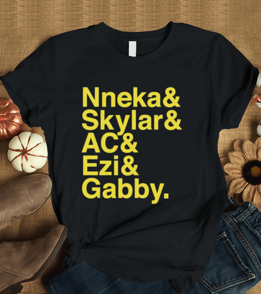 Nneka Skylar AC Ezi Gabby Seattle Storm WNBA 2025 Ampersand Stars T-Shirt