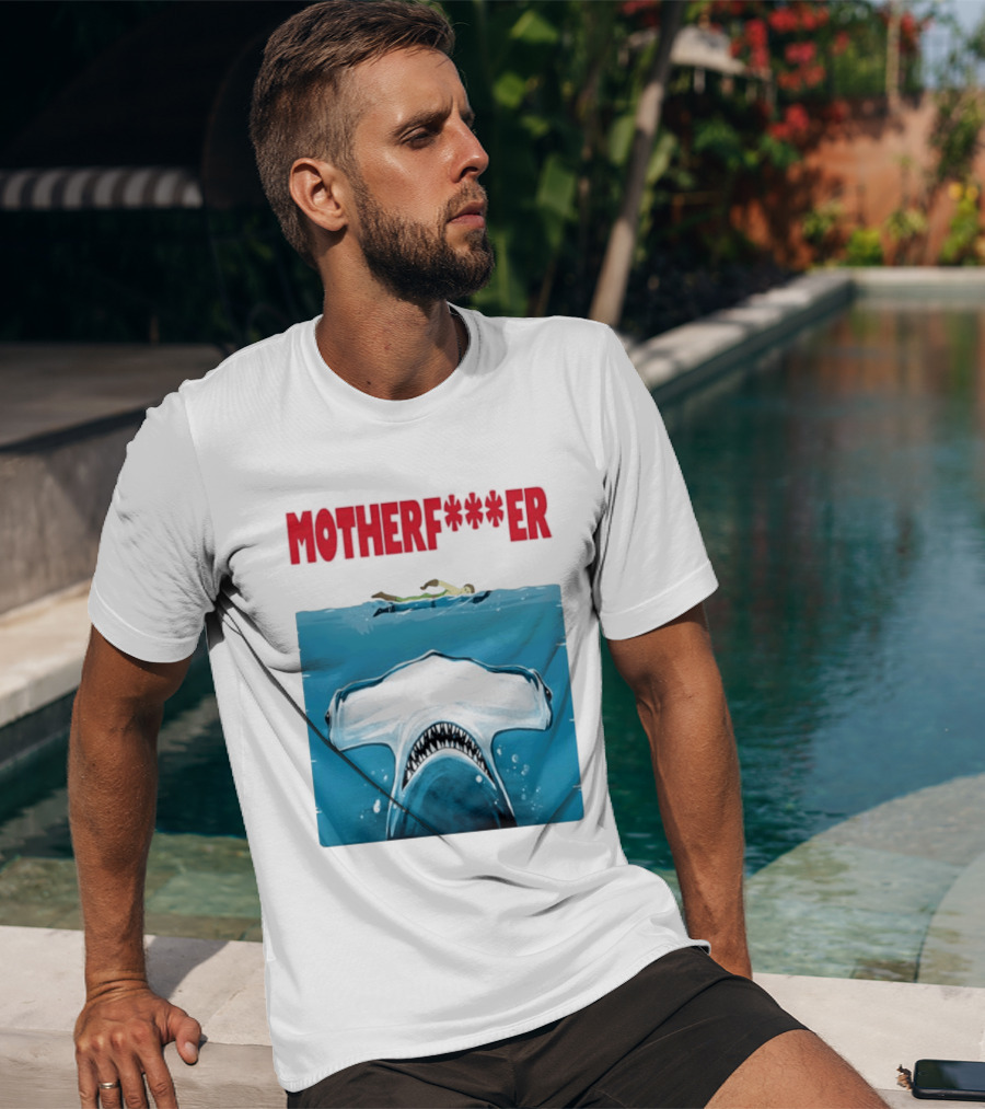 Samuel L Jackson Motherfucker Hammerhead Shark Jaws T-Shirt