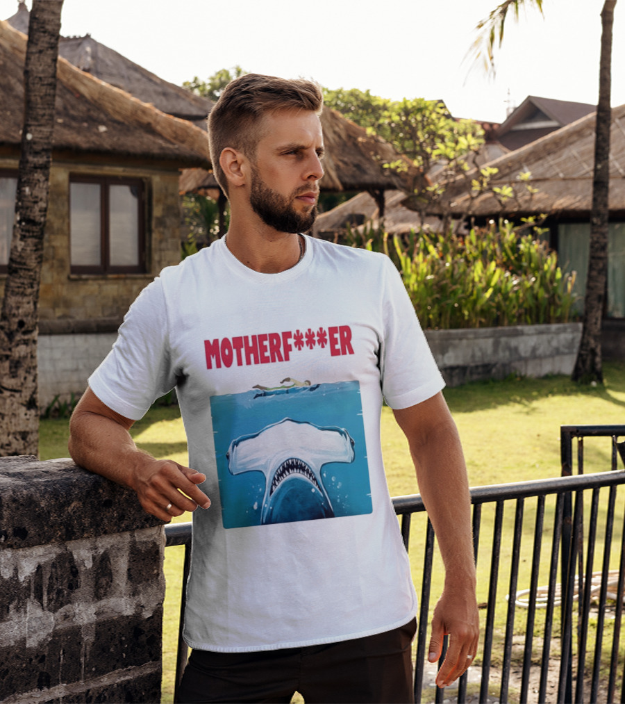 Samuel L Jackson Motherfucker Hammerhead Shark Jaws T-Shirt
