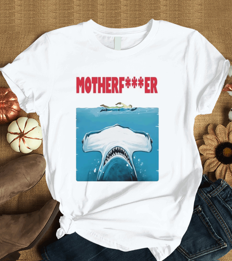 Samuel L Jackson Motherfucker Hammerhead Shark Jaws T-Shirt