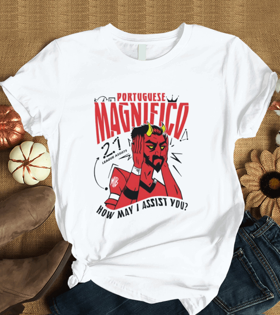 Portuguese Magnifico 21 Goals How May I Assist You Devil T-Shirt