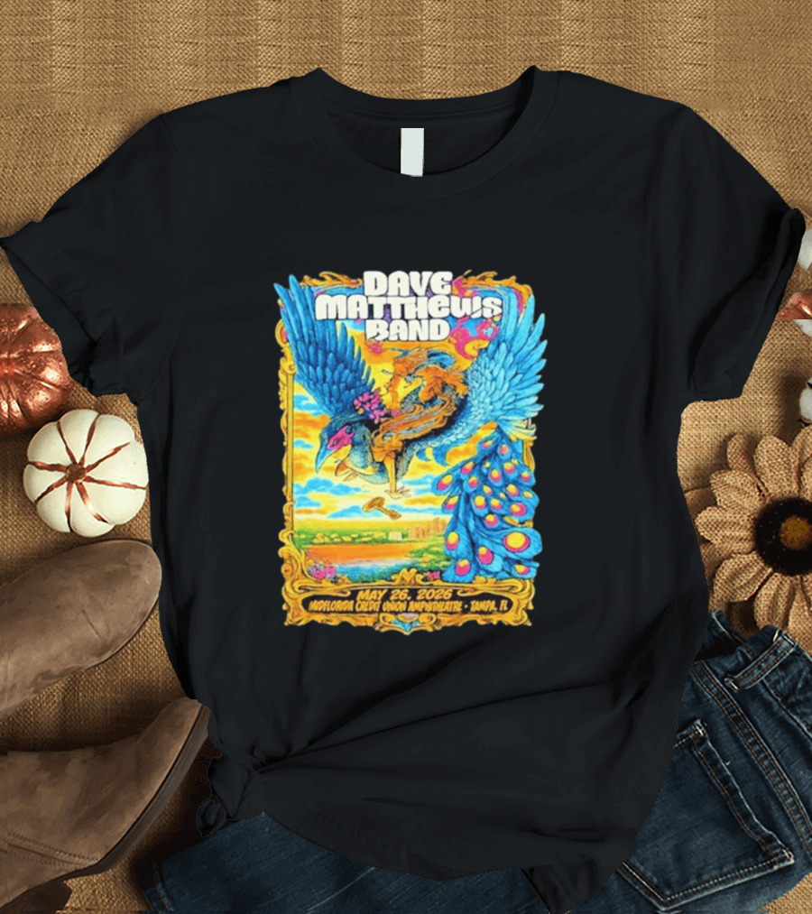 Dave Matthews Band May 26 2026 MidFlorida Credit Union Amphitheatre Tampa FL T-Shirt