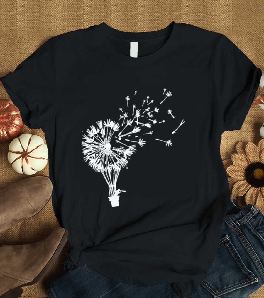 Flower Power Dandelion Fly Away Freedom Nature T-Shirt