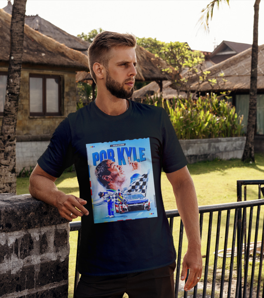 Nascar Cup Series Por Kyle 2026 Racing Celebration With Checkered Flag And Race Car T-Shirt