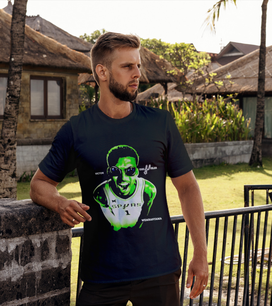 Victor Wembanyama Spurs X Files Number 1 Basketball Alien Concept T-Shirt