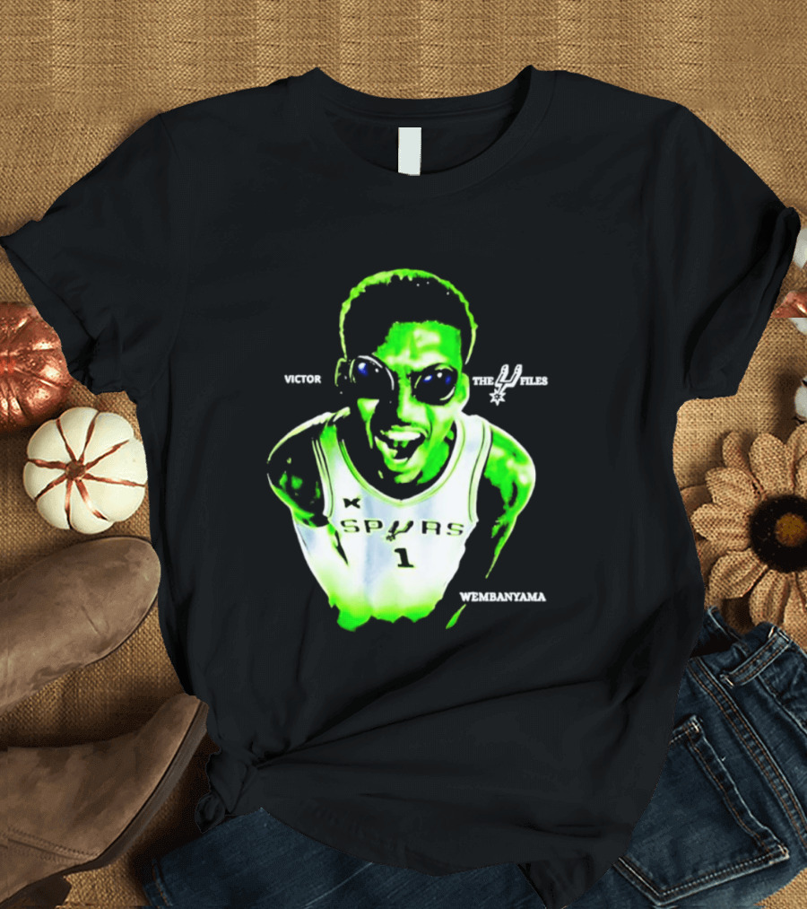 Victor Wembanyama Spurs X Files Number 1 Basketball Alien Concept T-Shirt