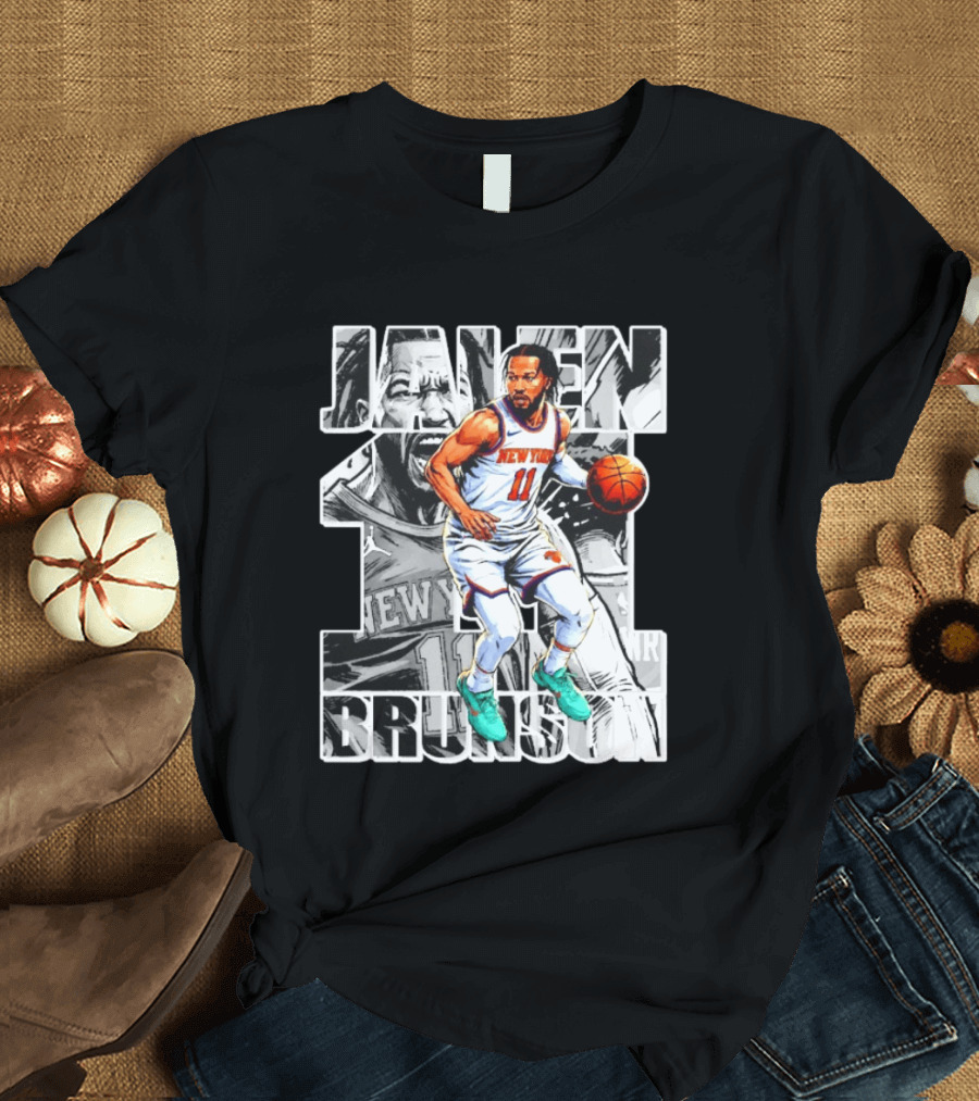 Jalen Brunson New York Knicks Manga Style Number 11 T-Shirt