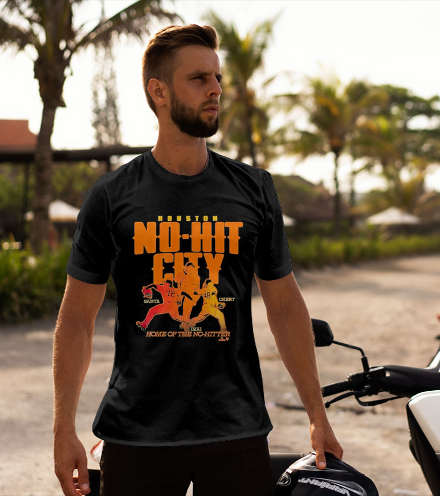 Houston No Hit City Home Of The No Hitter Tatsuya Imai Steven Okert Alimber Santa T-Shirt