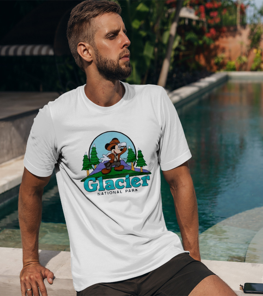 Mickey Mouse Explorer Glacier National Park Adventure T-Shirt