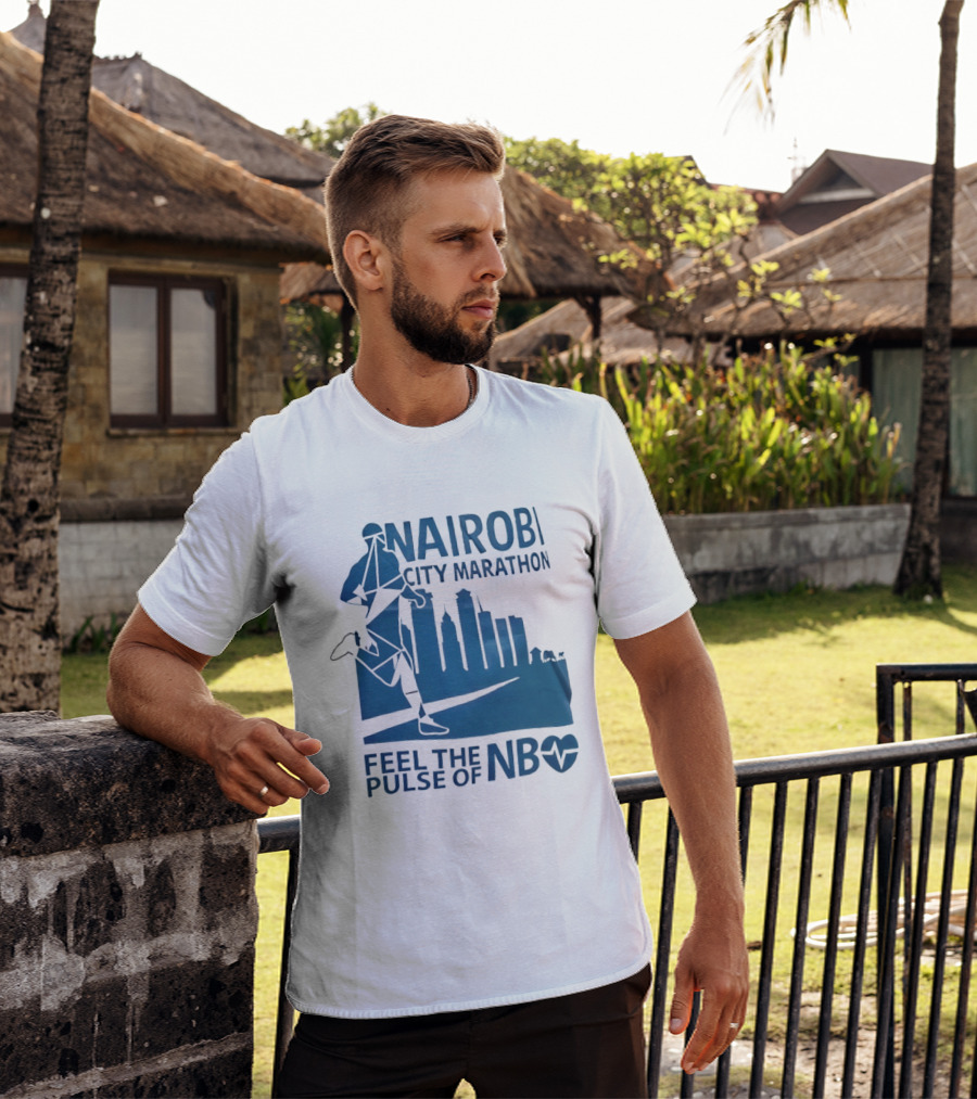 Nairobi City Marathon Feel The Pulse Of NB Skyline Runner Athletics Event T-Shirt
