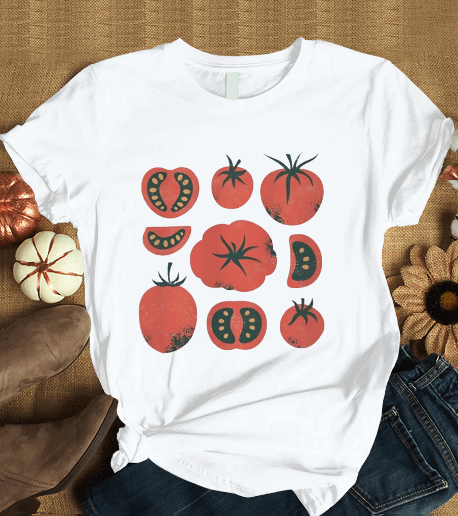 Tomato Garden Harvest Fruit Nature Botanical T-Shirt